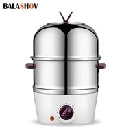 Egg Boiler Double Layers Egg Cooker Multi-function Breakfast Machine Stainless Steel Egg Steamer Mini Steamer Poacher Kitchen 1