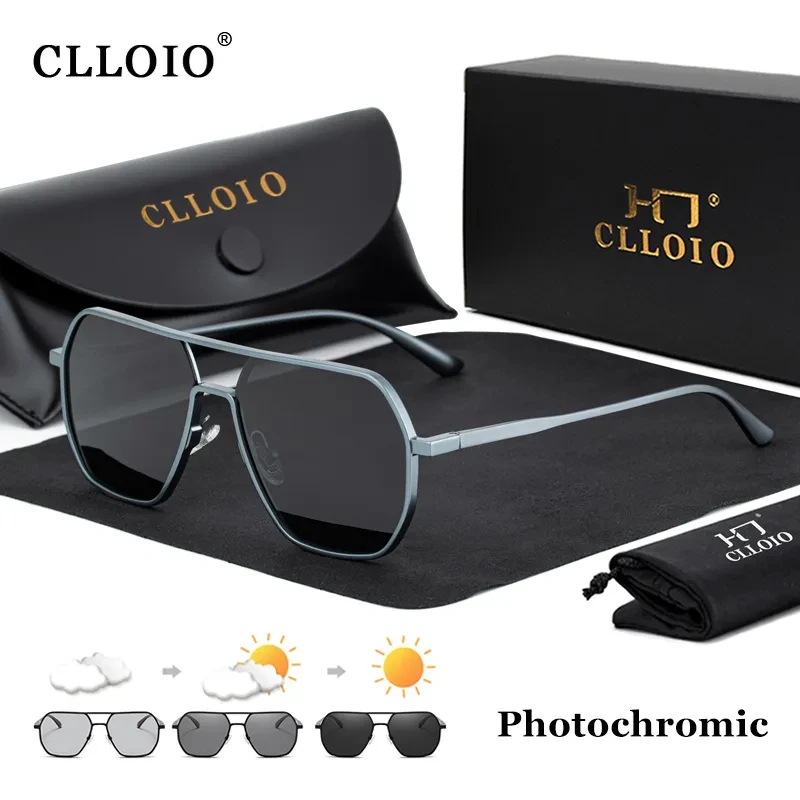 CLLOIO nowe mody aluminium fotochromowe okulary mężczyźni kobiety polaryzacyjne okulary przeciwsłoneczne kameleon przeciwodblaskowy jazdy óculos de sol - AliExpress 200000297