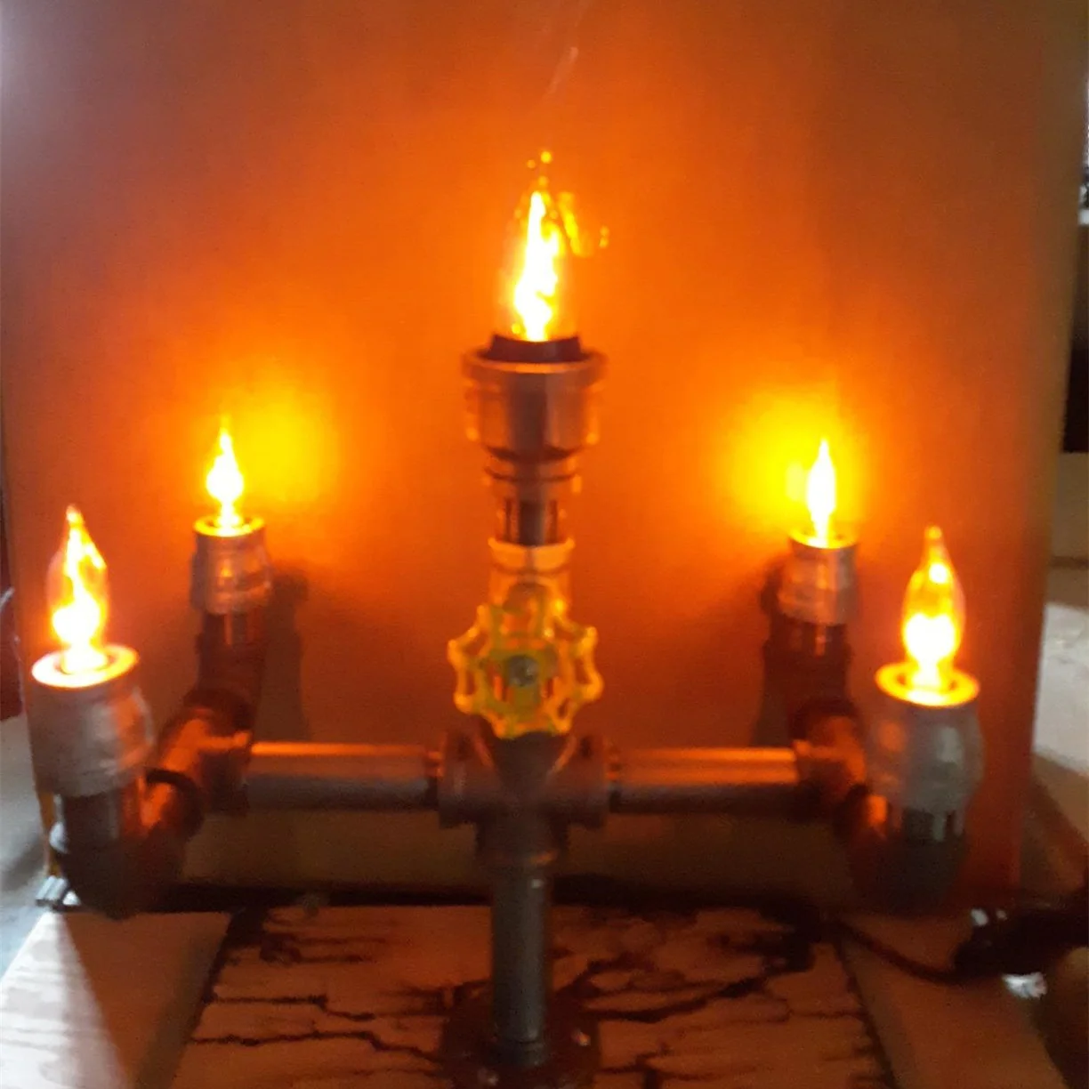 6 팩 깜빡임 불꽃 Candelabra 장식 전구 E26/E27 스탠다드 베이스 130V/230V 3W 소프트 오렌지 글로우 리얼 파이어 플레임 룩
