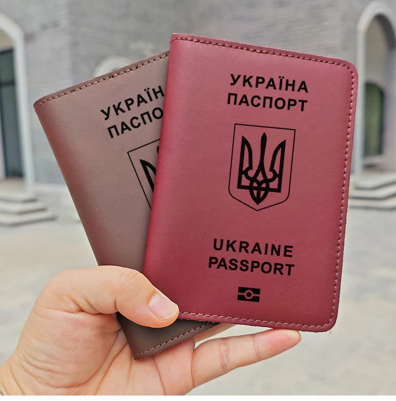 Handgefertigte Ukrainische Reisepasshülle Aus Echtem Leder_voghion.com