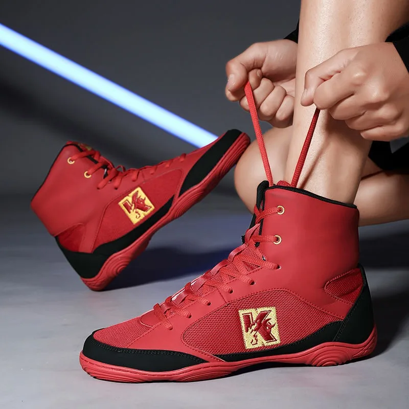 New Trend Competition Sport Boxing Sneakers Top Quality Wrestling Gym Training Boots Classic Brand Wearable Fighting Shoe