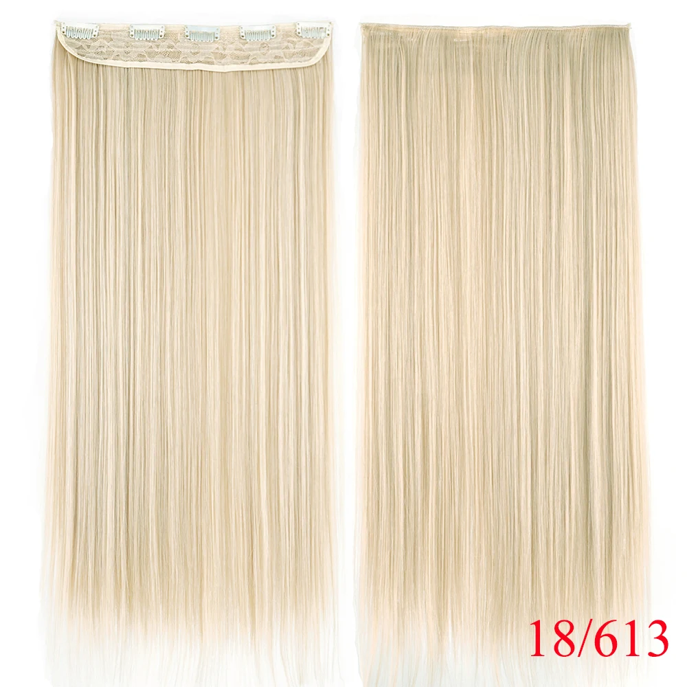 Soowee 28 Inches Straight Long Clip In Hair Extension Hairpins Fake Hair on Barrettes Strands Natural Extentions Postiche