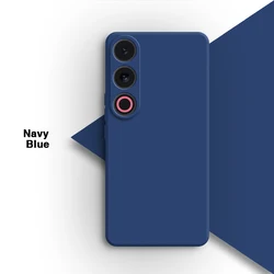 Solid Color Liquid Silicone Shockproof Phone Case - Soft Original Back Cover for Meizu 21 (Navy Blue)