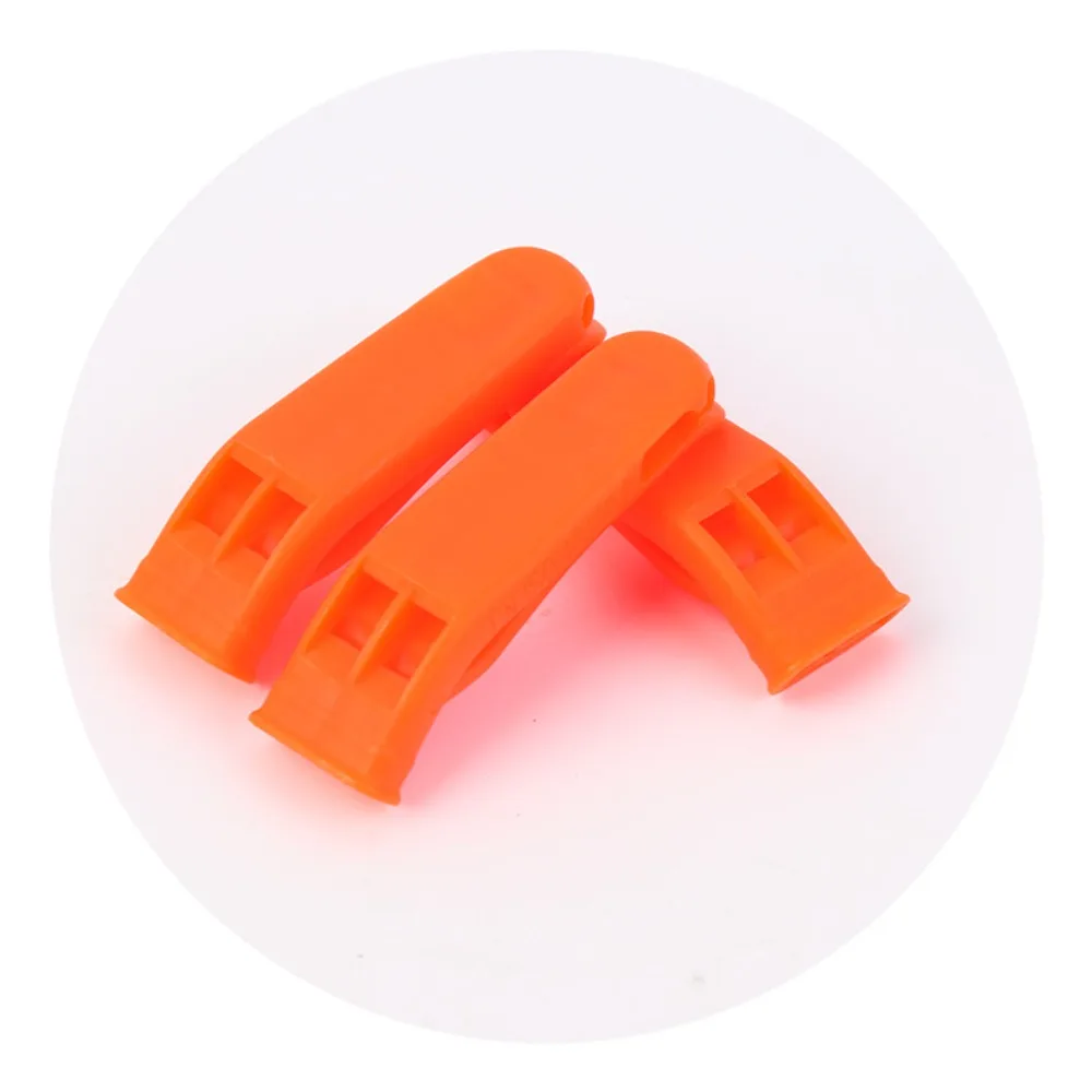 

5 Pcs Plastic Outdoor Camping Hiking Survival Rescue Emergency Loud Whistle Sports Match Double Pipe Dual Band Whistle