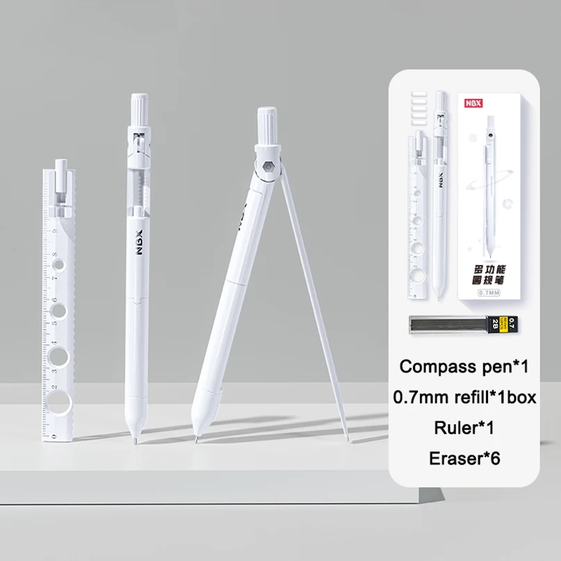 NBX Compass Pencil School Drawing Compasses Boussole Math Geometry Tools Mechanical Pencil Drafting Supplies School Supplies drawing compass