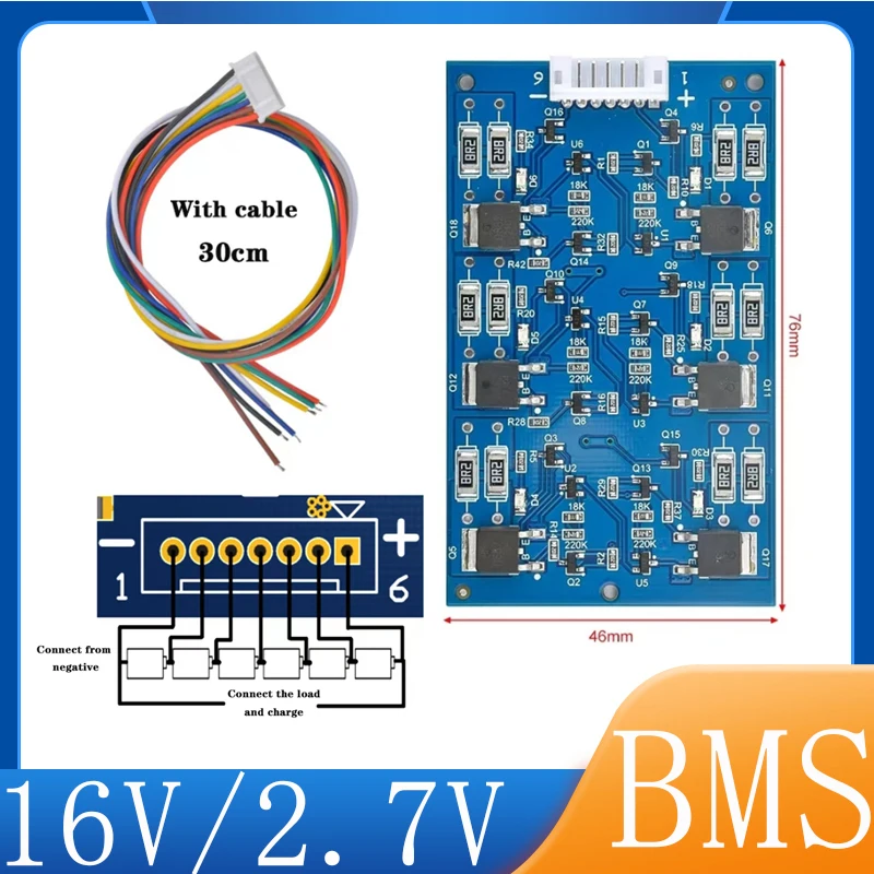 

6s lto Farad Kondensators chutz platine Balance Board Balance Schaltung 2.7 v16v Yinlong Lithium titanat Batterie