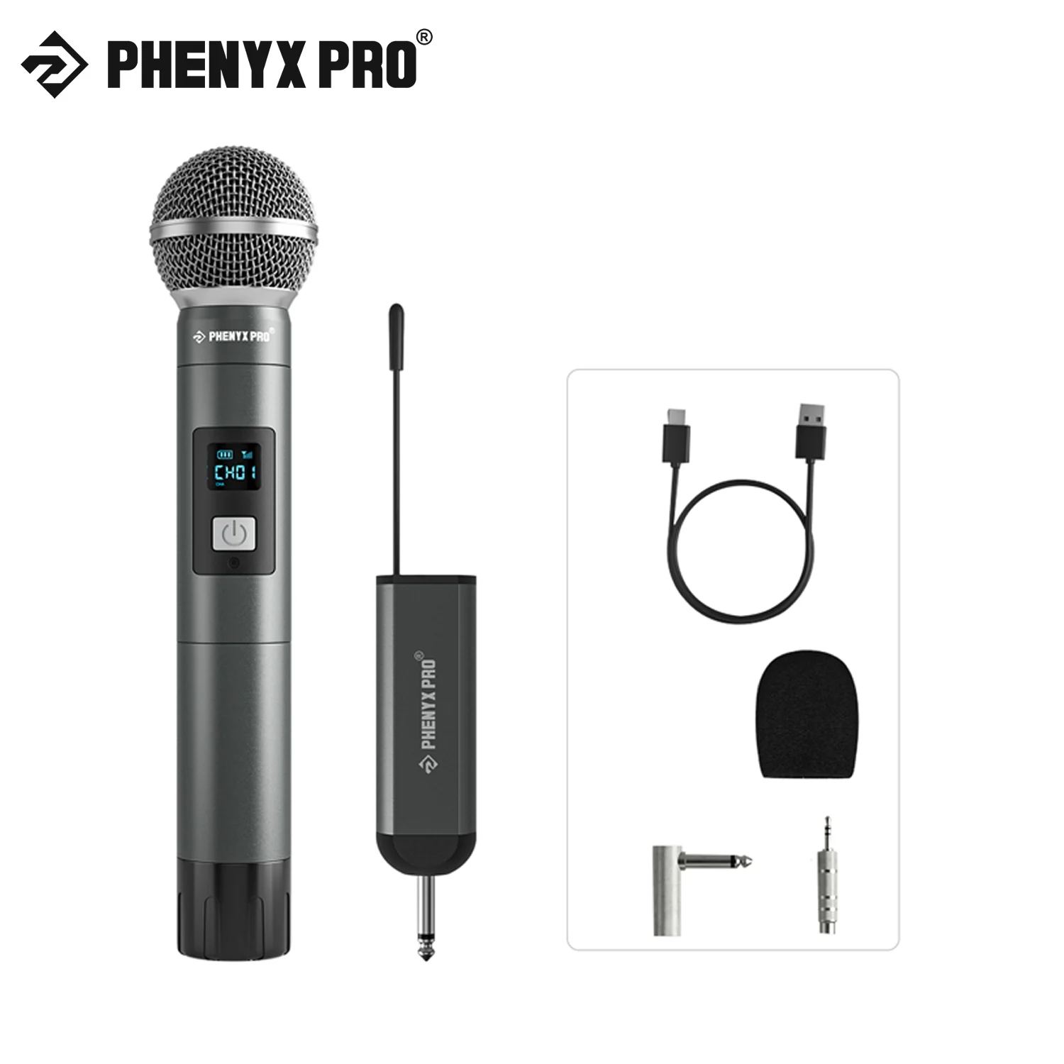 Wireless Microphone Phenyx Pro Pdp1 Single Handheld Mic Battery