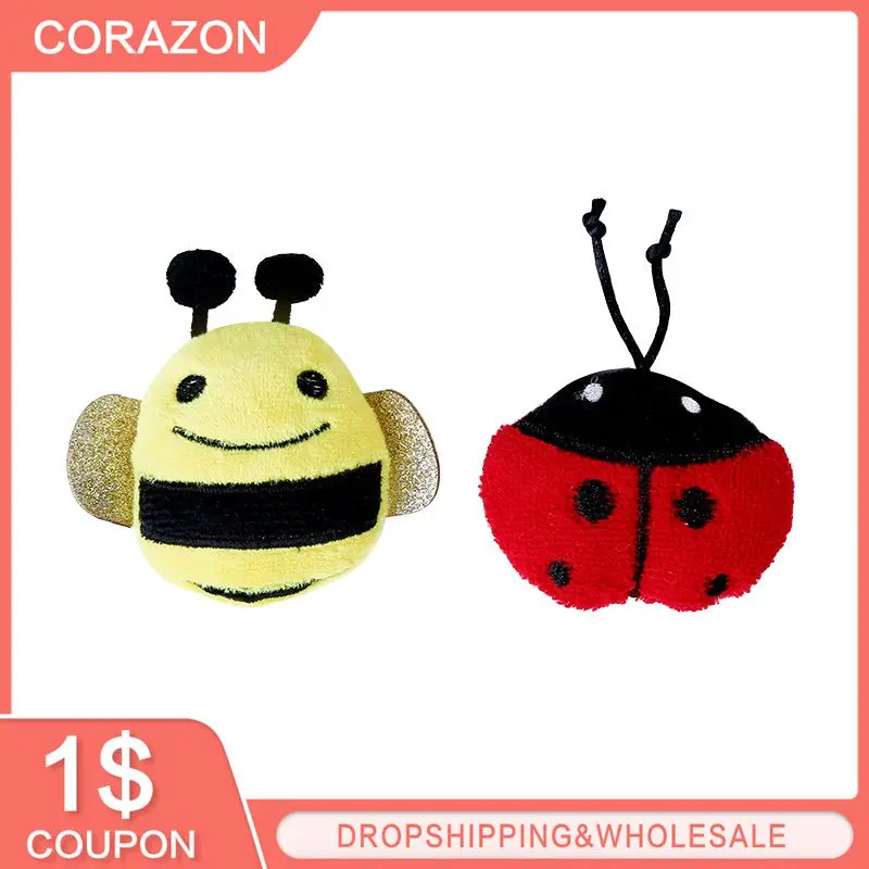 

Cat Self-excited Plush Toy Handy Toy Cute Stuffed Insect Animal Shape Bee Ladybug Dinosaur Penguin For Puppy Interactive Tools