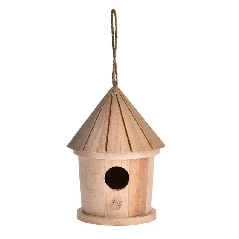 Wooden Bird House Nest Handmade Ecofriendly Bird Nest Cage Outdoor