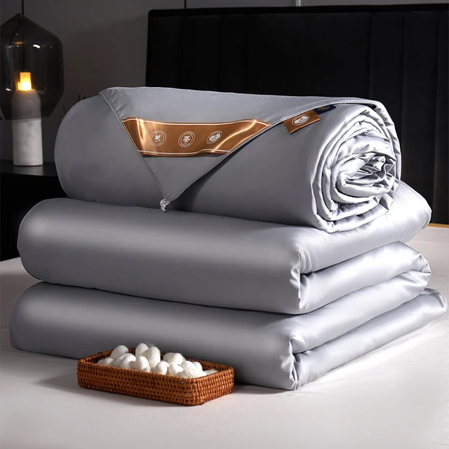 Couette en soie avec rembourrage 100 % pure soie, fraîche en été, légère, qualité hôtel, taille Queen 6