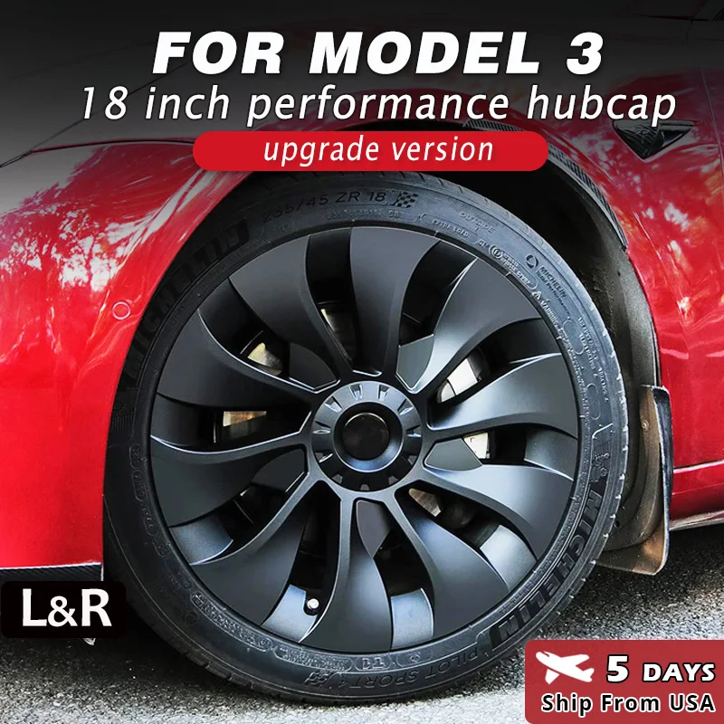 4pcs Hub Car Performance Replacement Wheel Cap Hubcap Full Rim Cover Tesla Model 18 Inch Wheel wheel hub covers wheel hub caps