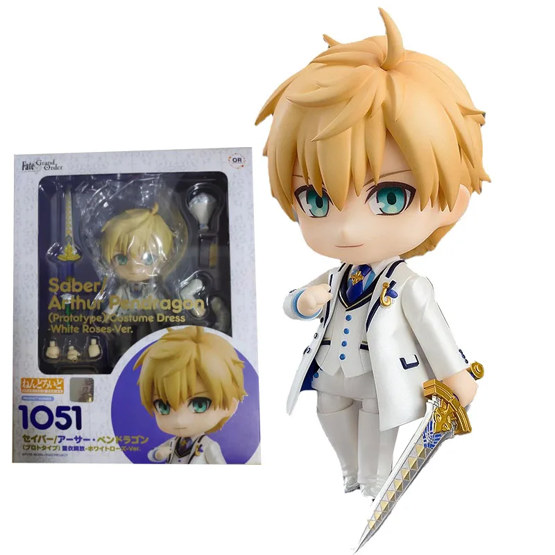 

In Stock Original Orange Rouge 1051 NENDOROID Arthur Pendragon Fate/Grand Order Anime Figure Model Collecile Action Toys Gifts