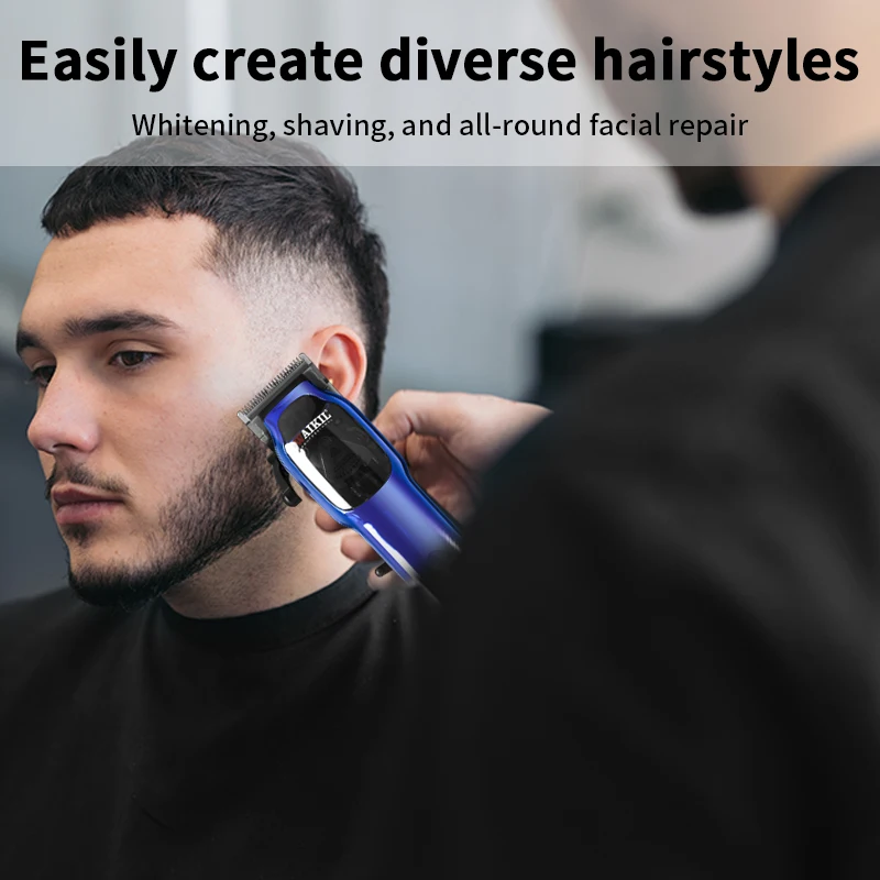 WAIKIL New Men's Barber Multi functional Hair Machines for cutting hair USB charging high-power trimmer Cordless hair clipper 3