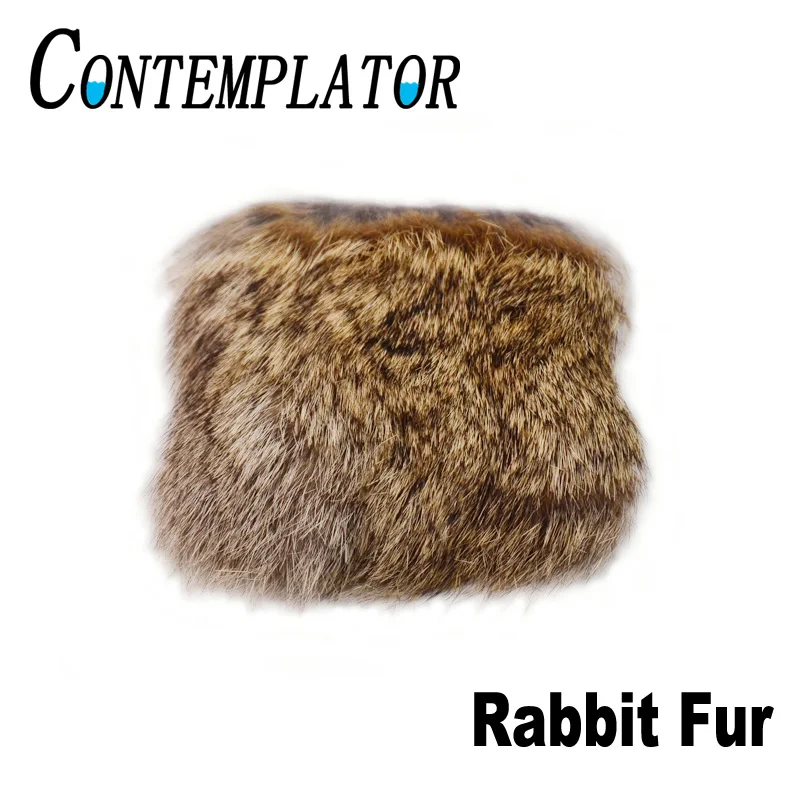 CONTEMPLATOR2pcspackNaturalRabbitFurFlyTyingAnimalHairs8cm8cmNaturalGenuineConey
