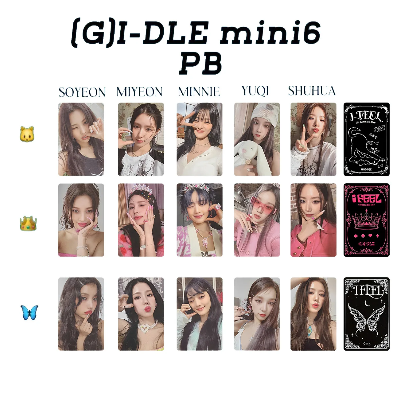 

5 шт./набор Kpop Hot Idol (G)I-DLE новый альбом I FEEL High Quality PB Lomo украшение для открыток Collection Photocards Minnie YUQI Shuhua