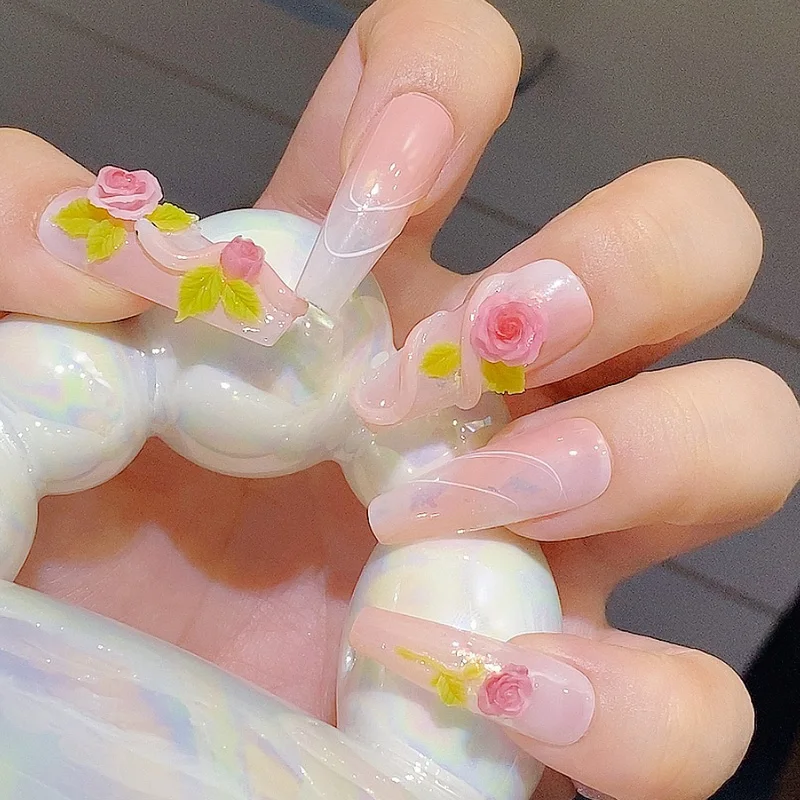 TSZS 1pc Rose Tulip Flower 3D Acrylic Nail Mold DIY Silicone Snake Lotus Bow Nail Art Mold Manicure Tool 5