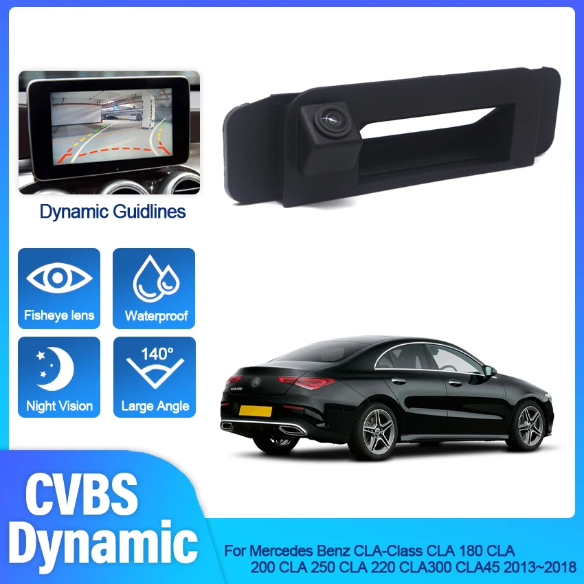 Tracce Di Traiettoria Telecamera Per Retromarcia Hd Ccd Per Mercedes Benz Classe Cla Cla 180 Cla 200 Cla 250 Cla 220 Cla300 Cla45 2013 ~ 2018