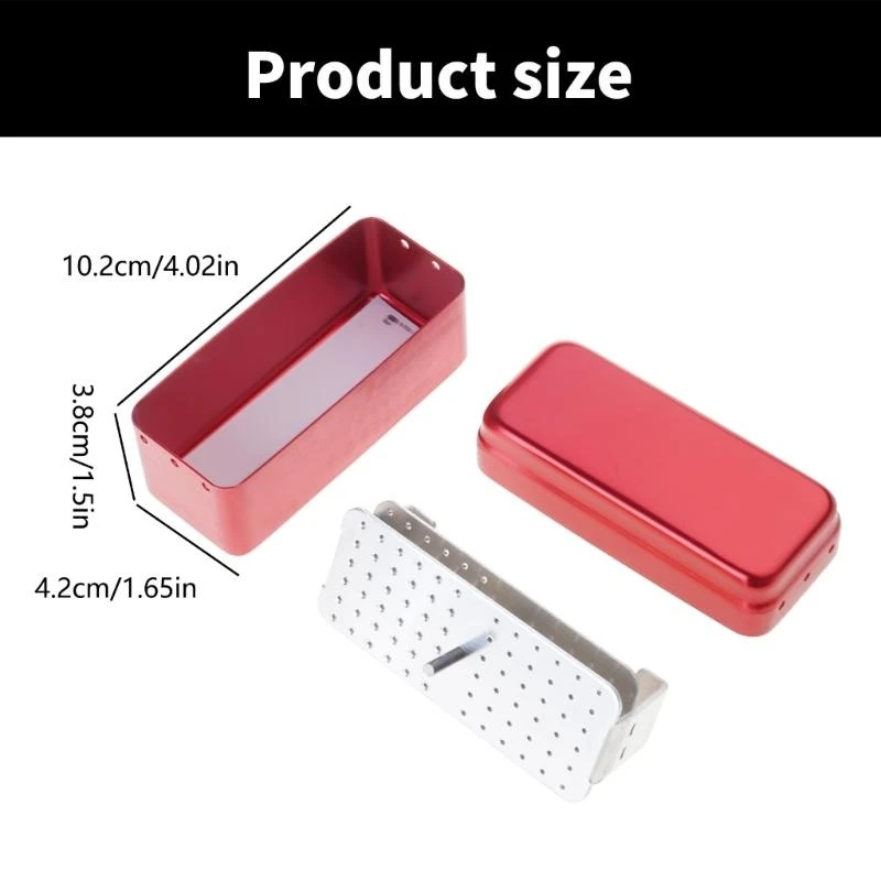 Y4ND Autoclavable Dental Bur Block 72 홀 연마 도구 용 실용 치과 주최자 Needle Bur Storage