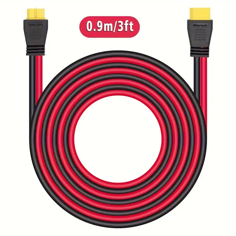 XT60 Male To Connector Female Extension Cable extension cable solar panel connector cable 12AWG For RV Portable Power Station Solar Generator RC Battery