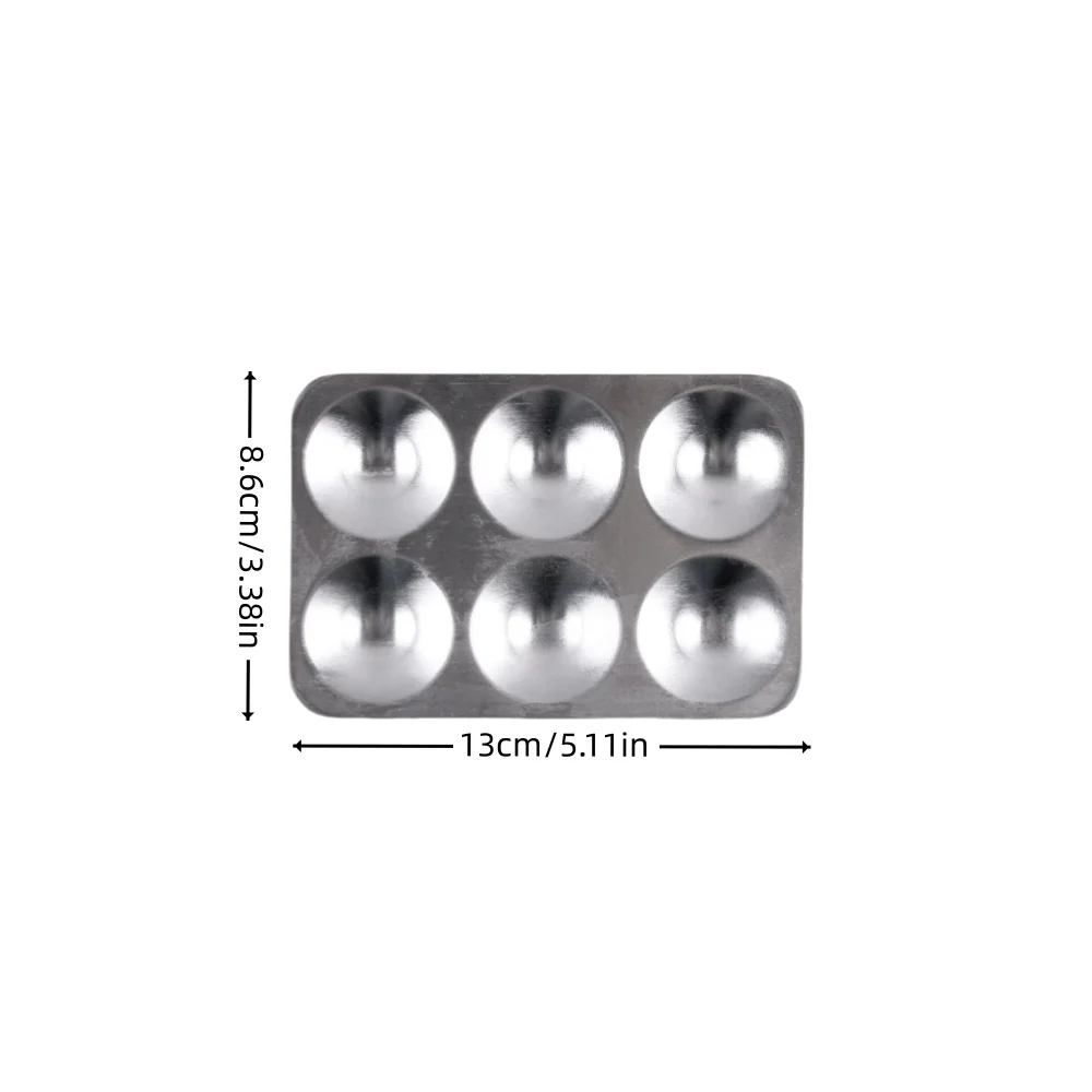 Art painting tools Aluminum rectangular 6-hole round palette palette gouache pigment 2