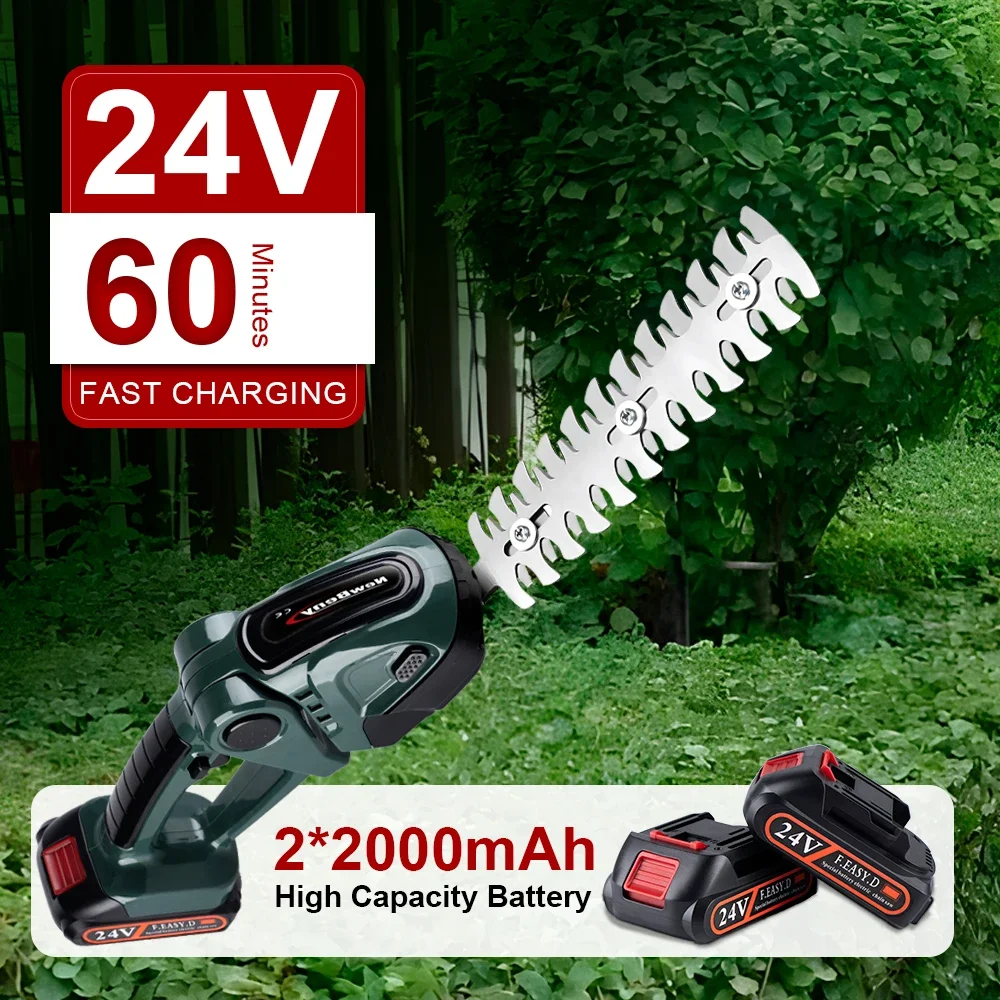 NEWBENY 2 IN 1 Electric Hedge Trimmer Lawn Mower Household Garden Shrub Scissors Grass Scissors Power Tool For Makita 18VBattery 5