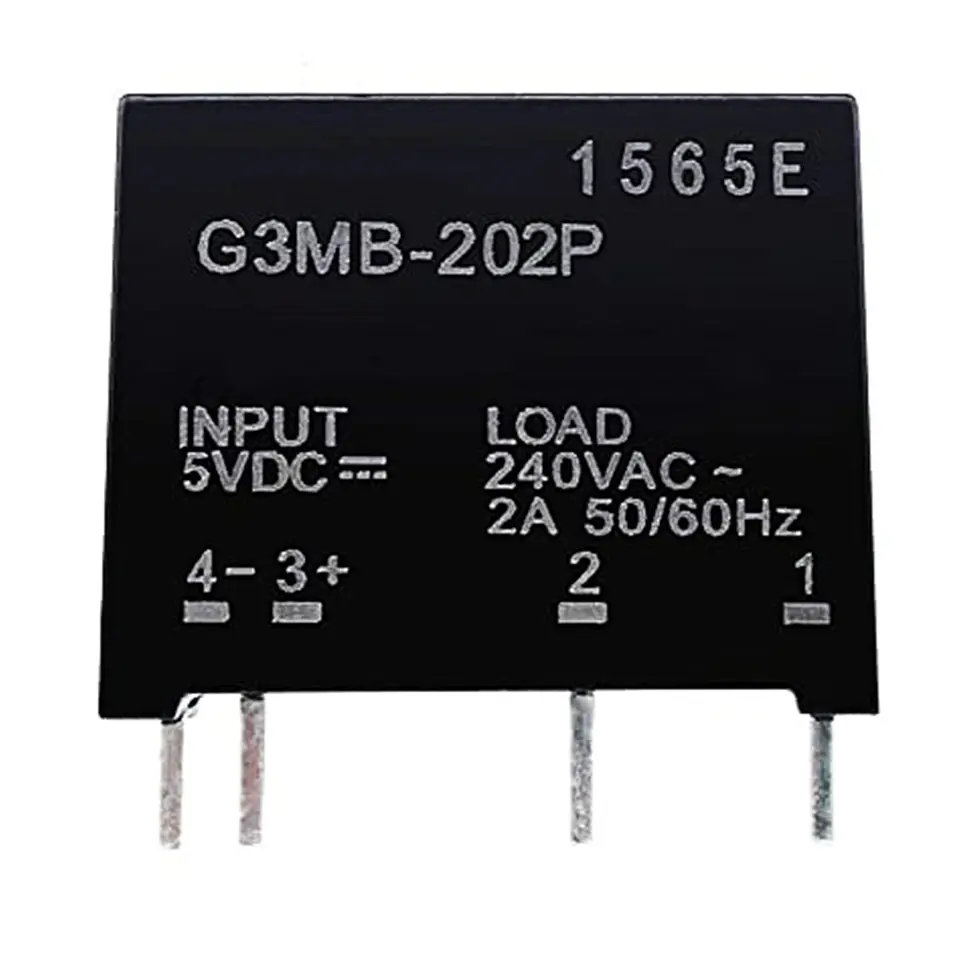5PCS Relay Module G3MB-202P G3MB 202P DC-AC PCB SSR In 5V DC Out 240V AC 2A Solid State Relay Module image 3