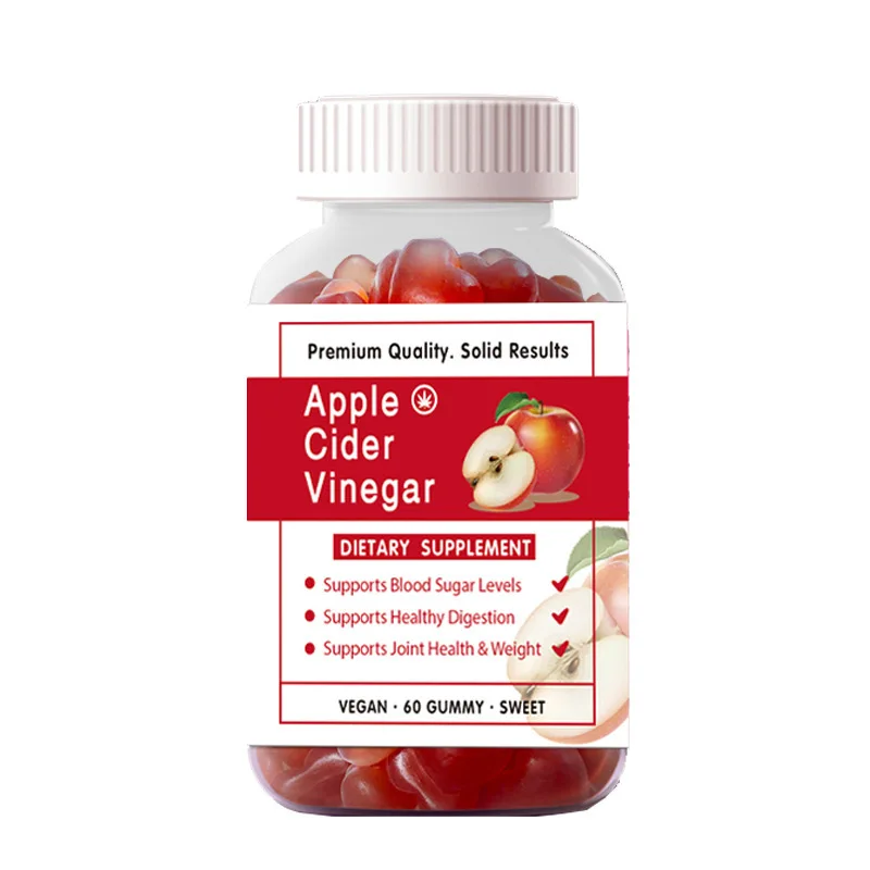Apple Cider Vinegar Gummies 60 Pills Bottled Vitamin Gummies Defecation Probiotic