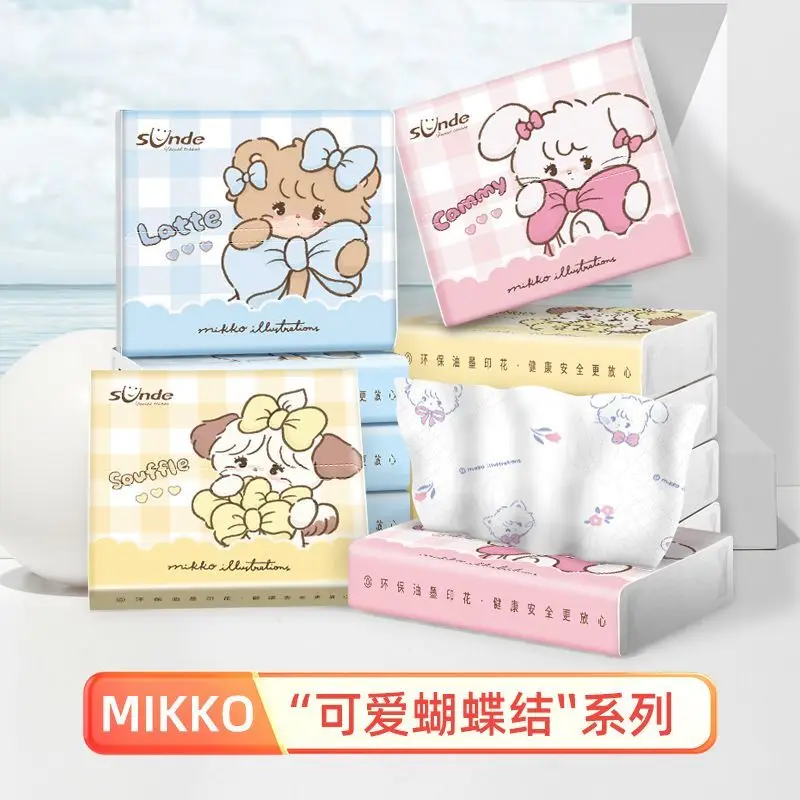 Cute Printed Tissue Paper Portable Travel Napkin Cartoon Pattern Facial Tissue Household Funny Toilet Paper 120 Pieces/pack