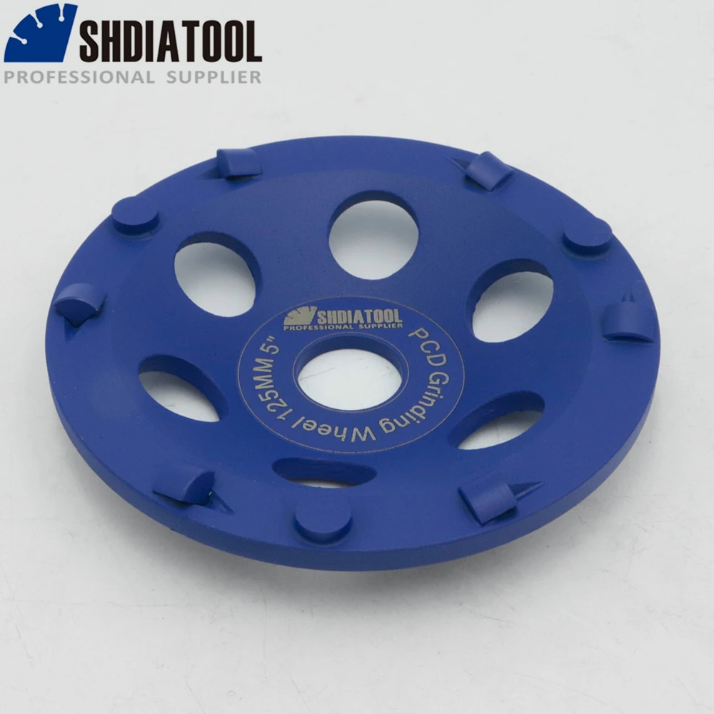 SHDIATOOL 다이아몬드 컵 휠 PCD 그라인딩 휠, 폴리 결정질 제거 에폭시 코팅 접착제, 콘크리트 115mm, 125mm, 4.5 인치, 5 인치, 1 개