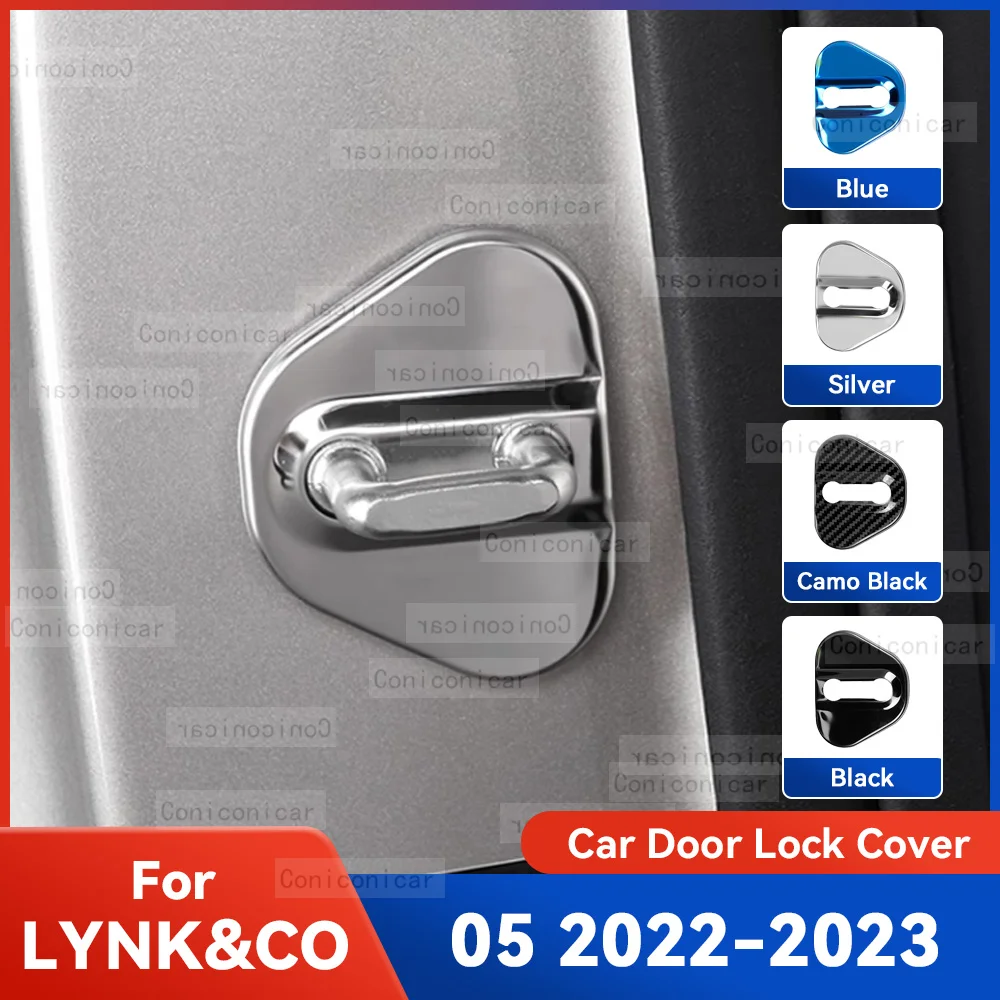 

Auto Car Door Lock Protect Cover Emblems Case Stainless Steel Decoration For LYNK CO 05 2022 2023 Protection Accessories