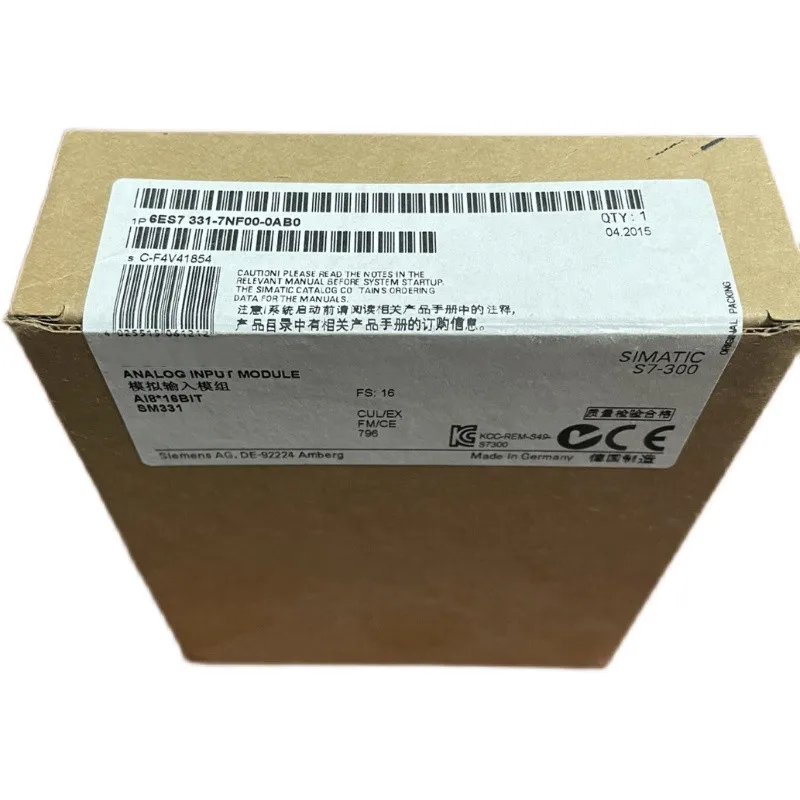 

Новый оригинальный 6ES7331-7NF00-0AB0 6ES73317NF000AB0 S7-300 SM331