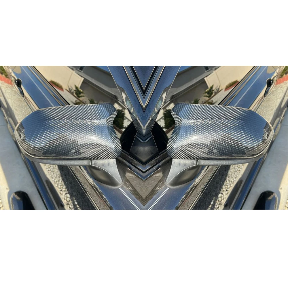 For Toyota Camry 8th Gen 2018+ M Style RearView Mirror Caps Case Cover Real Carbon Fiber Car Exterior Accessories Horn Shape