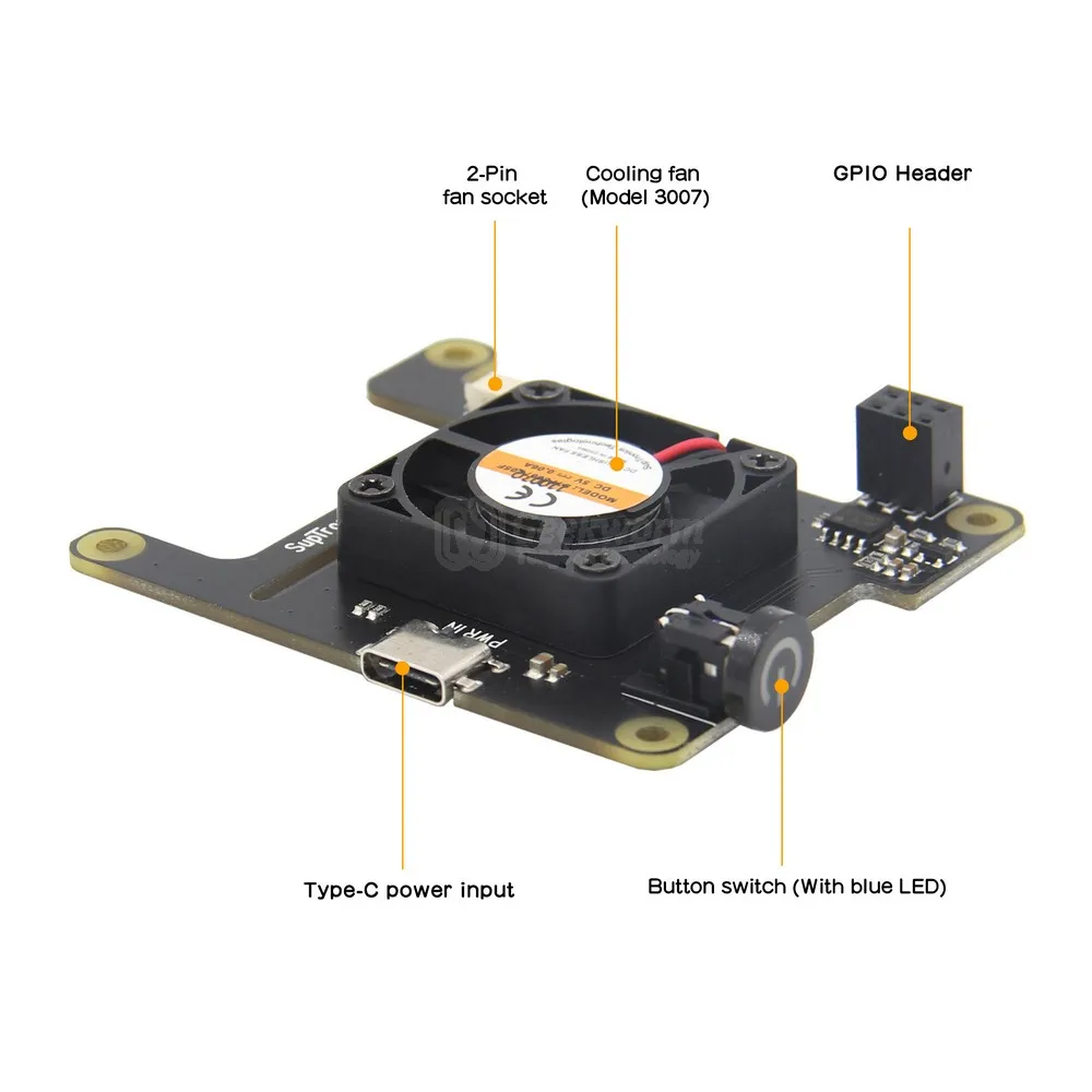 Geekworm-金属ケース付きの拡張ボード,raspberry pi 4,nvme m.2