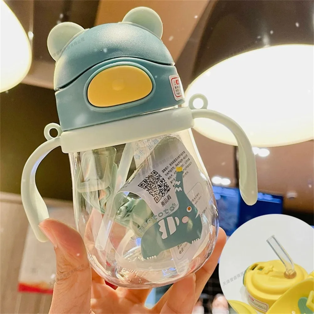 350ml  피드 식수 컵 짚 Anti-choking 산산조각 방지 어린이 물병 비비 학습 식수 컵