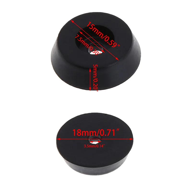 

50JC Cabinet Bed Table Box Conical Rubber Shock Pad Floor Protector Furniture Parts