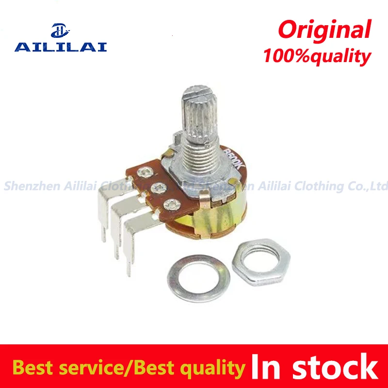 WH148 Linear Potentiometer Bending Feet With Switch B2K B5K B10K B20K B50K B100K B250K B500K 15mm Shaft 3pin Nuts Washers 5pcs,multiturn potentiometer,linear potentiometer,rotary potentiometer,potentiometer kit,trimmer potentiometer,adjustable resistor,potentiometer knobs,electronic components