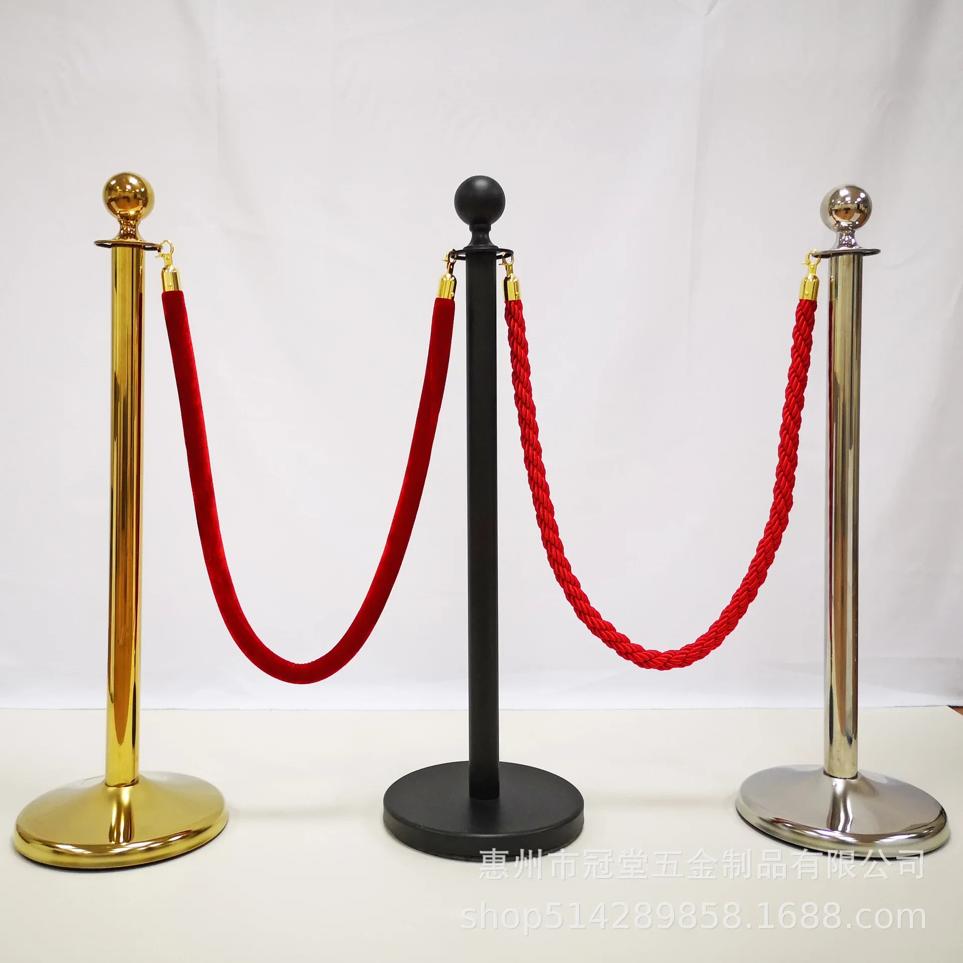 Stainless Steel Concierge Pole Lanyard Welcome Column One Meter Fence Cordon Activity Queuing Railing Isolation Column