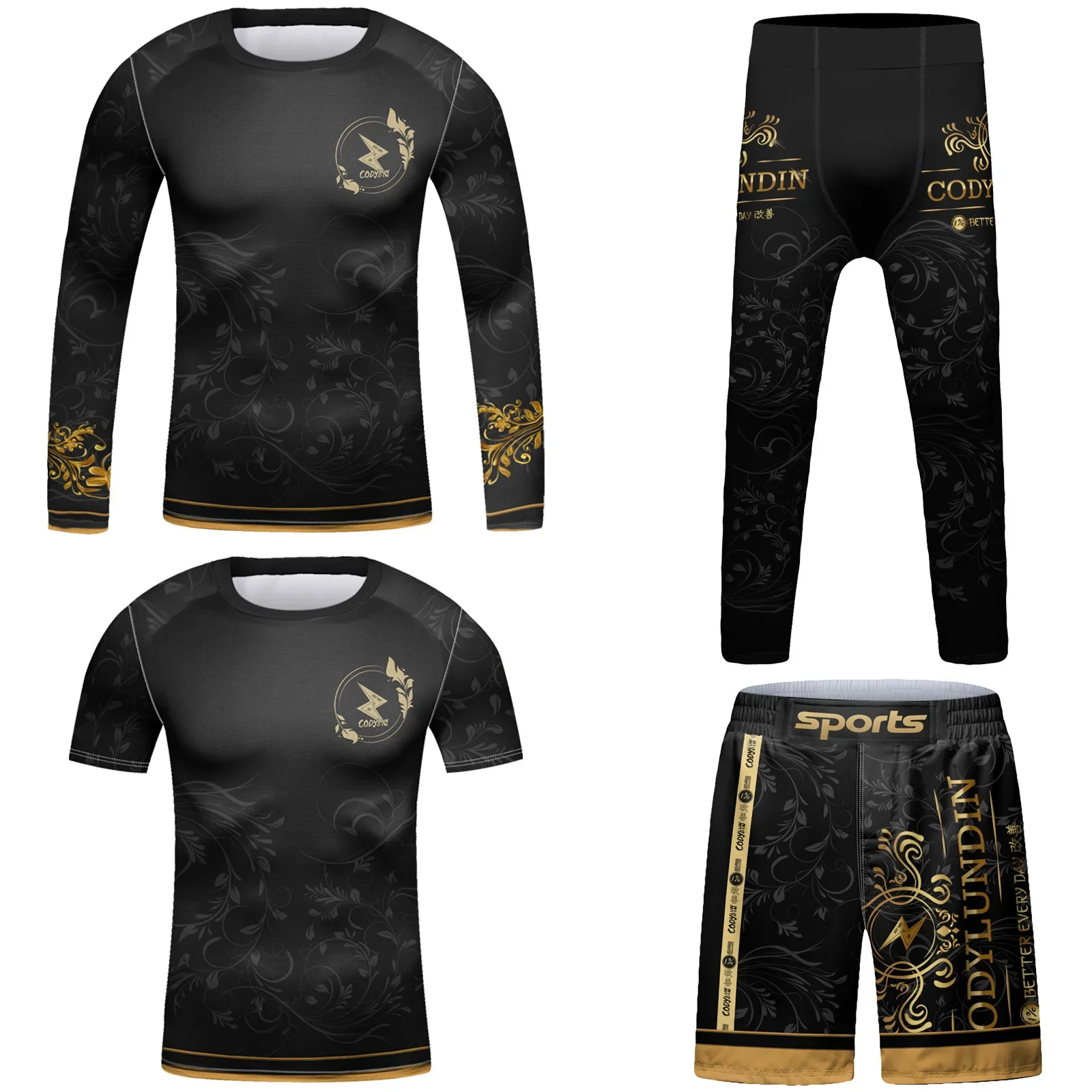 Kid MMA Boxing Set Muay Thai Jiu jitsu Clothing Basketball Sportswear BJJ Gi Rashguard Kickboxing Boy Children Running Tracksuit