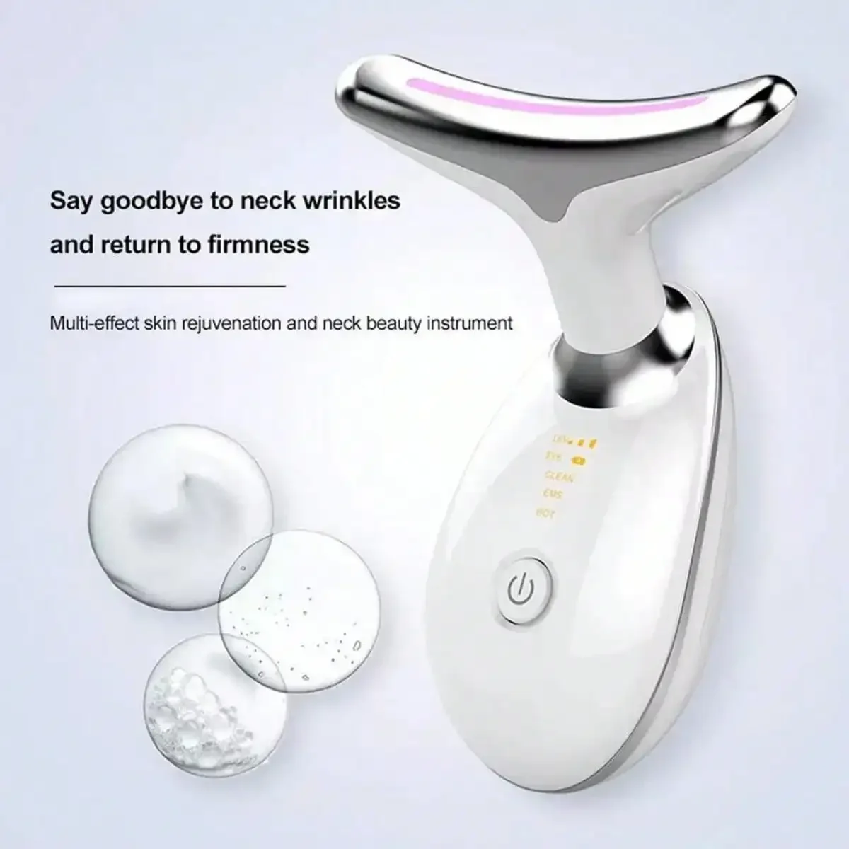 Neck And Face Beauty Device EMS Neck And Face Lifting Massager Skin Tightening Device LED Photon Therapy