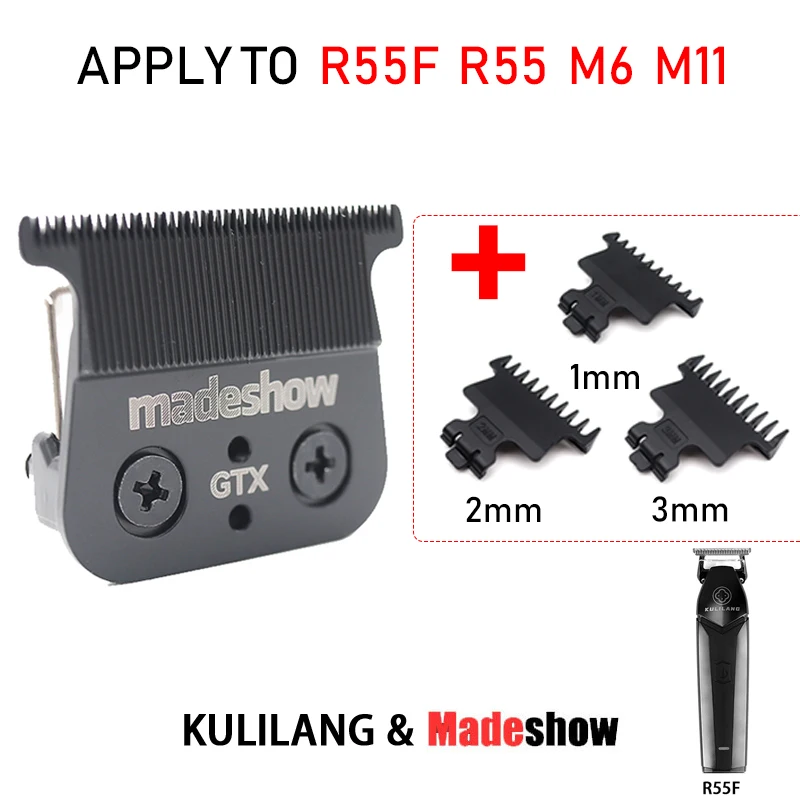 Kulilang R55F Professional Hair Trimmer Machine Original Replaceable Cutter Head Apply to Kulilang R55(F) and Madeshow M6 M11 sculpfun s30 ultra 33w 22w 11w laser engraving machine 600x600mm area automatic air assist replaceable lens eye protection