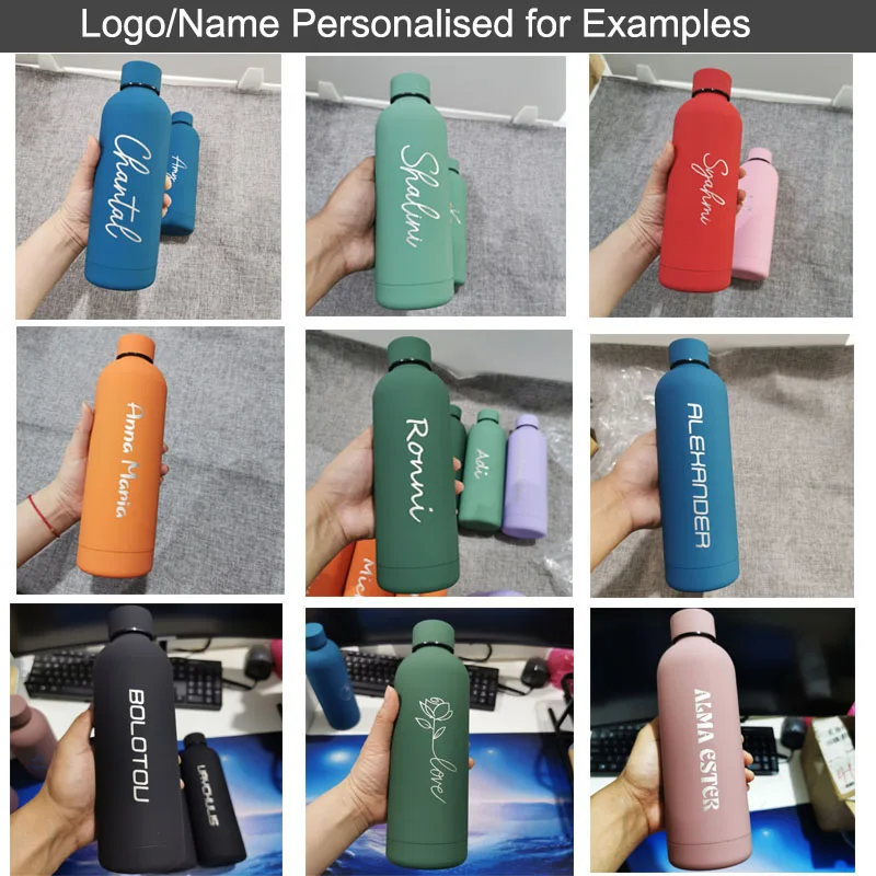 Stainless Steel Small Mouth Rubber Plain Sports Water Bottle Thickened Double Wall 750Mlp