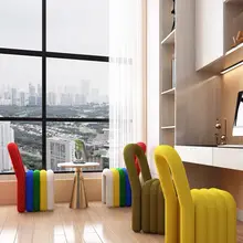 

Net red makeup chair desk Nordic backrest simple dining stool home designer ins wind clothing store photo chair for vanity