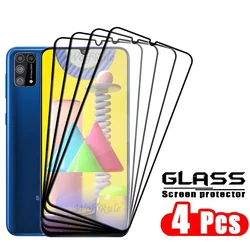 4PCS Full Cover 9H HD Screen Protector - Tempered Glass with Full Adhesive Coverage for M31 (4 Front Glass)
