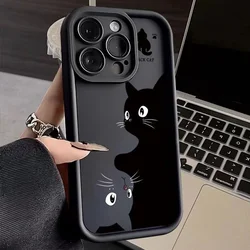 Funda para teléfono de gato de dibujos animados adorable - Carcasa suave a prueba de golpes