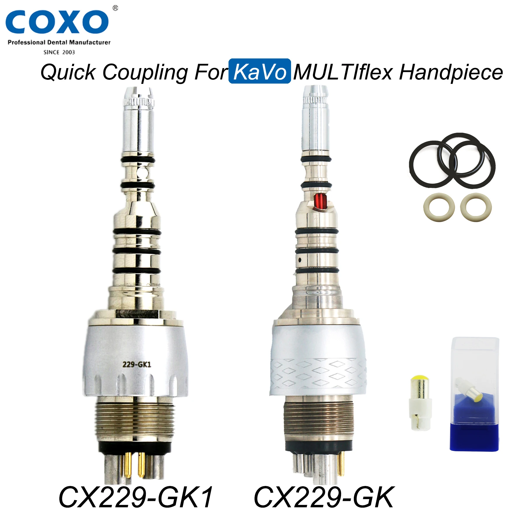

COXO Dental Quick Coupler Dentistry Quick Coupling Dental Turbine Connector For Kavo Fiber Optic High Speed Handpiece
