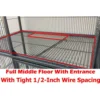 Two Story Extra Large 4-Level Double Front Doors Wrought Iron Cage Tight 1/2-inch Spacing Rolling Stand Hammock 4