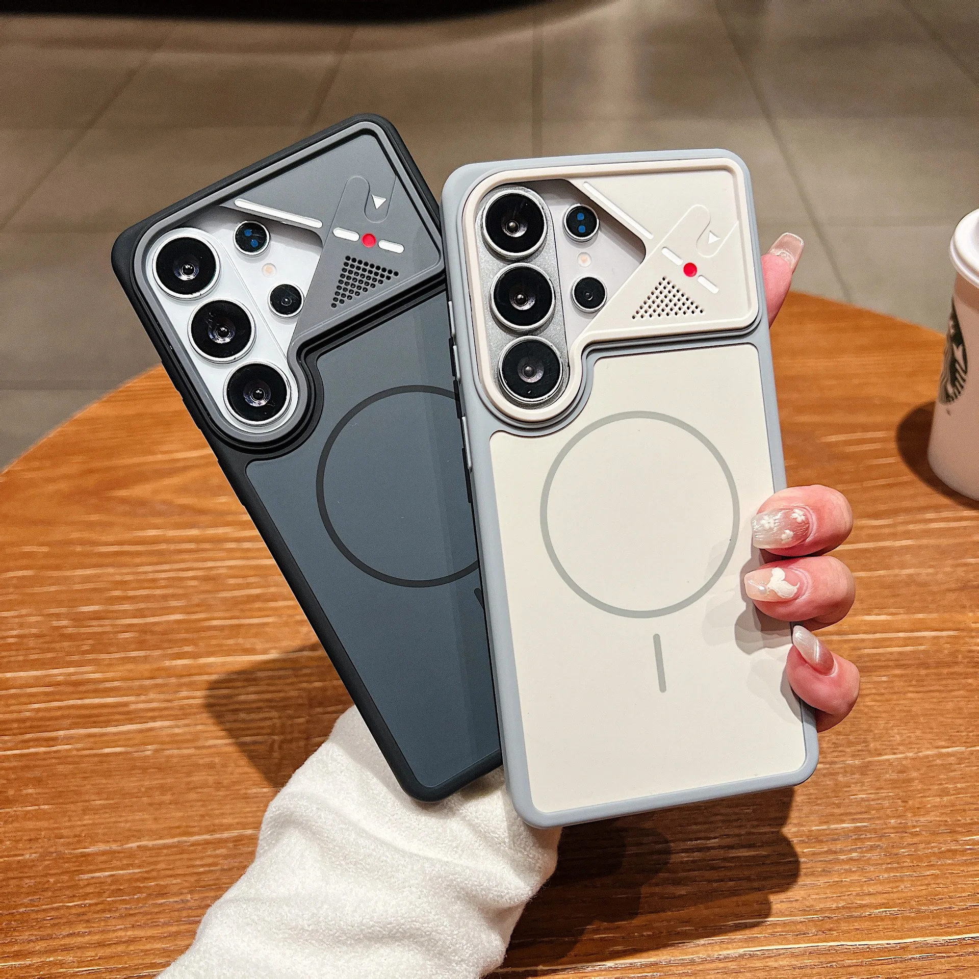 Magnetic Shockproof Silicone Case with Camera Protector and Mag-safe Charging