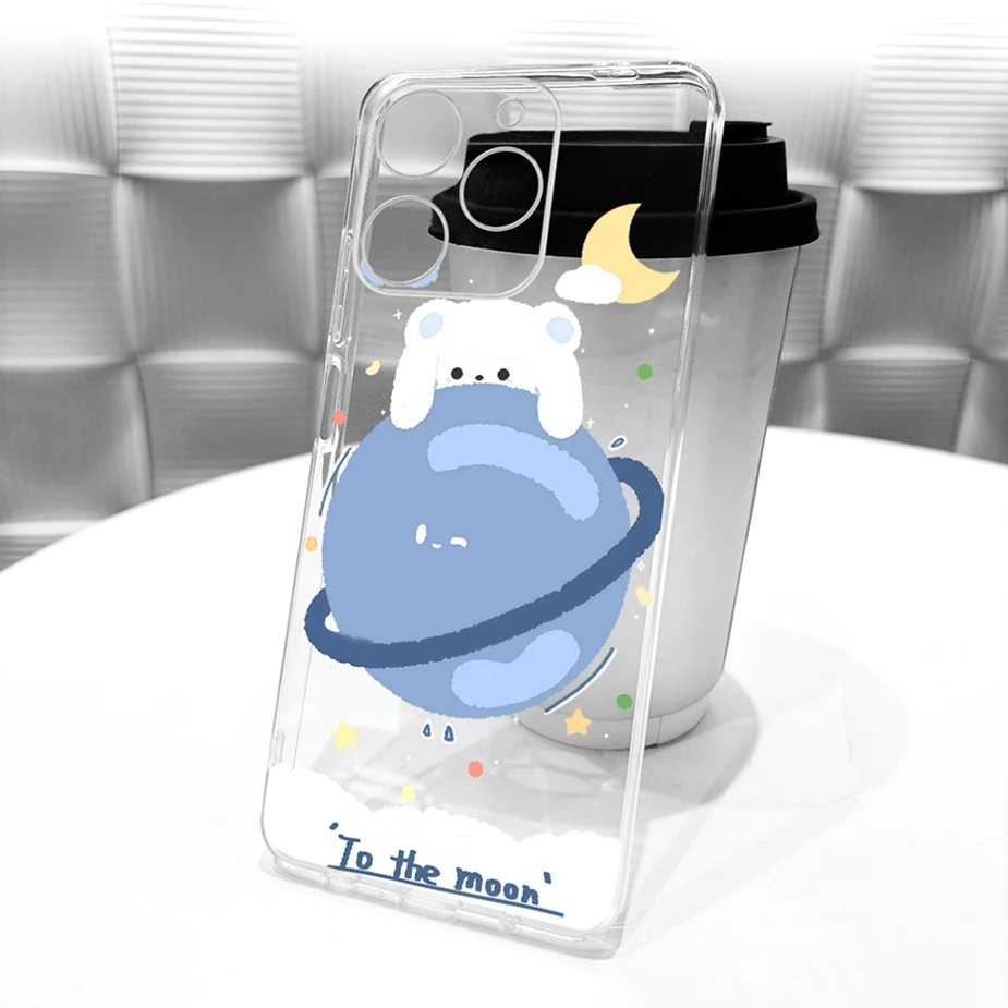 Luxury Lotus Painted Soft Silicone Case - Elegant Protective Cover