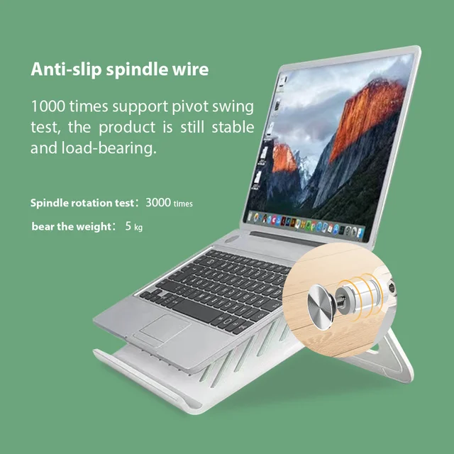 Soporte plegable ajustable para ordenador portátil, Base Compatible con Macbook Air Pro de 12,6 a 17 pulgadas