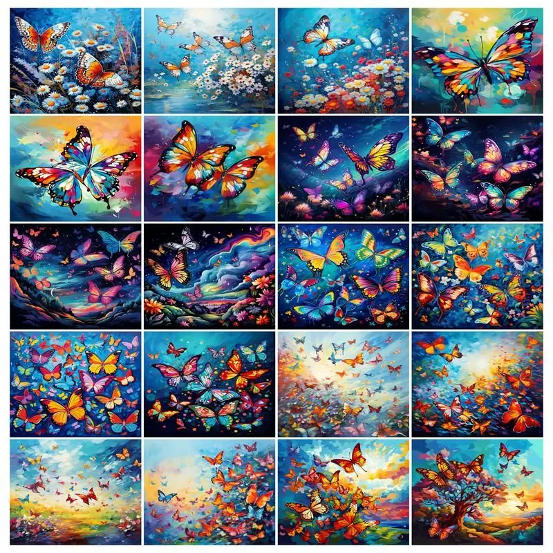 

GATYZTORY 60x75cm Painting By Numbers Paint Kit Animal Cavas Modern Painting Numbers For Adults Crafts Wall Decors Diy Gift